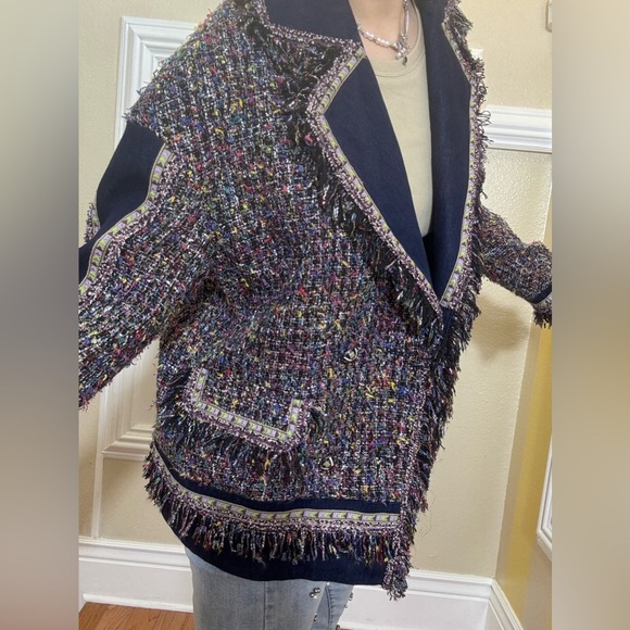 NWOT Multicolor Tweed Women Jacket - Picture 6 of 13